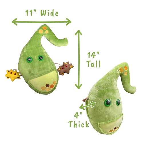 GIANT MICROBES Deluxe 14" Gallbladder Plush with Gallstones, Biology Stuffed Animal, Gallbladder Surgery Recovery Gifts, G...