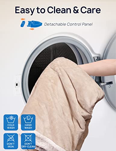 Westinghouse Electric Snuggle Throw Blankets with Foot Pocket, Wearable Heated Throw with Sleeves, 6 Heating Levels & 2 to...