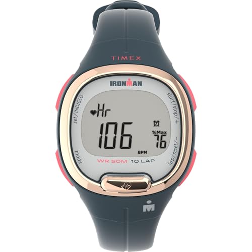 Timex Ironman Triathlon Transit+ Watch with Activity Tracking & Heart Rate 33mm – Navy with Resin Strap