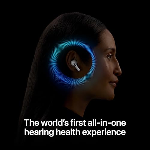 Apple AirPods Pro 2 Wireless Earbuds, Active Noise Cancellation, Hearing Aid Feature, Bluetooth Headphones, Transparency, ...