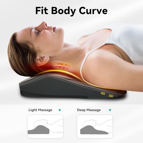 Snailax Back Massager for Back Pain Deep Tissue, Shiatsu Neck and Back Massager with Heat, Vibration, Kneading Massage Pil...