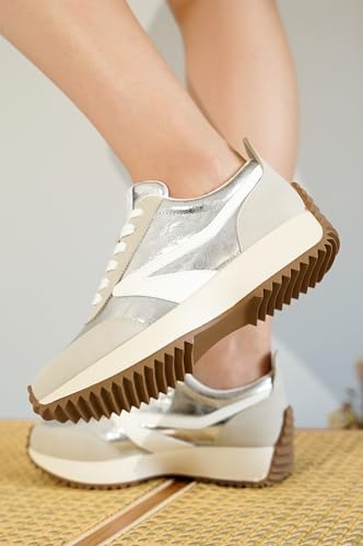Project Cloud Womens Sneakers - Memory Foam Insole and Lightweight Spring Shoes - Non-Slip Lace Up Trendy Shoes - Fashion ...