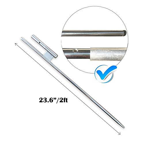 2 Packs Swooper Flag Pole with 2 Packs Ground Stake,12 Feet Complete Feather Flag Pole Kit for Business Advertising Flags,...