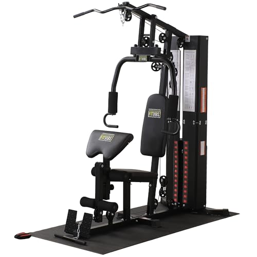 BalanceFrom Multifunctional Steel Frame Home Gym Machine with Floor Mat – Strength Training Workout Station with 160-Pound...