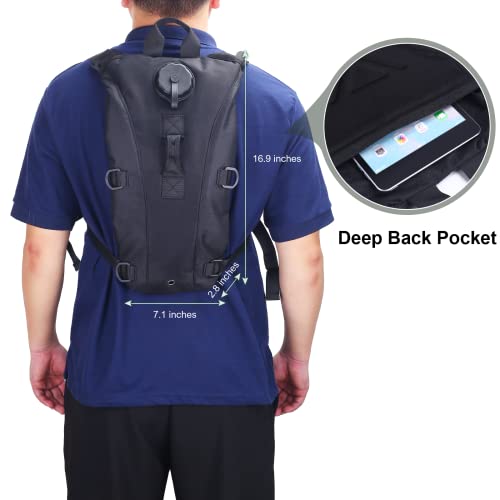 Hydration Pack Backpack with 3L Bladder, Tactical Water Bag for Hiking, Biking, Running, Walking and Climbing