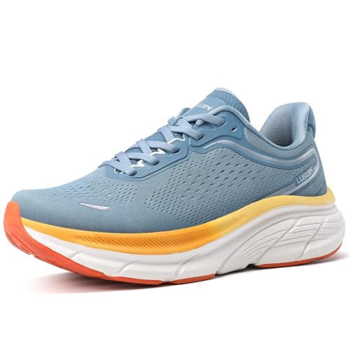 LUSWIN Men's Walking Shoes Lightweight Breathable Cushioning Running Shoes Athletic Tennis Workout Gym Non Slip Comfortabl...