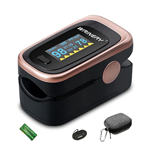 Oxygen Saturation Monitor, Wrinery Premium Pulse Oximeter Fingertip, Oxygen Monitor, O2 Saturation Monitor, OLED Portable ...