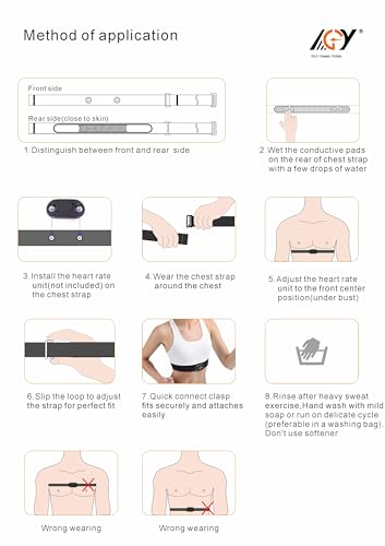Rich Green Valley Heart Rate Monitor Chest Strap Compatible with Polar H10 H9 H7 H1 Wahoo Tickr Garmin HRM CooSpo,Black&Gray