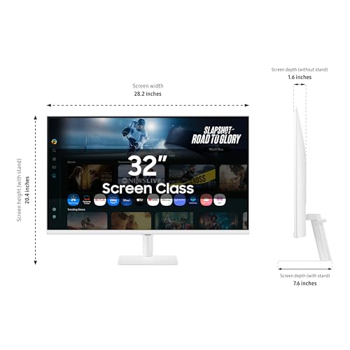 Samsung 32” Smart Monitor M7 (M70F) 4K UHD Display, Samsung Vision AI, Smart TV Apps, Gaming Hub, USB-C, HDMI and USB-A, W...