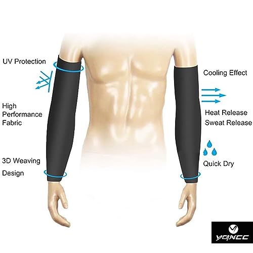 YQXCC 6 Pairs Arm Sleeves | Cooling UV Sun Protection | Sports Compression Sleeves | for Men Women