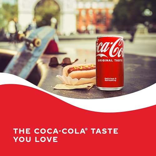 Coca-Cola Fridge Pack Soda Soft Drinks, 7.5 fl oz Cans, 10 Pack - Mini Soda Cans