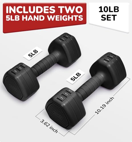 10LBS/20LBS/30LBS Dumbbells Adjustable Dumbbell Set of 2, Hand Weights for Women Men Free Weight Dumbbells Sets for Home G...