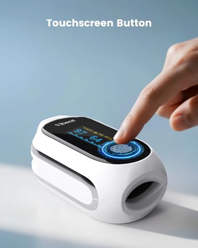Rechargeable Pulse Oximeter Fingertip, Vibeat S6W Bluetooth O2 Monitor Finger with Real-Time Blood Oxygen Saturation & Hea...