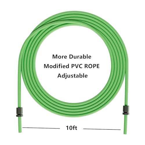 MOGOLD Adjustable Jump Rope for Home Fitness - 5mm PVC Cord with Ball Bearings, Anti-Slip Rubber& Alloy Handles for Beginn...