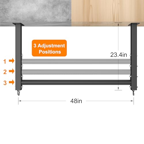 HWOOUSA Ceiling Mounted Pull Up Bar, Heavy Duty 700 LBS Multi Grip Pull Up Bars, 16"/24" Rafter Chin Up Bar, Ceiling Joist...