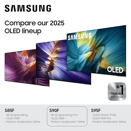 Samsung 48-Inch Class S90F 4K Smart TV (2025 Model) NQ4 Gen3 Processor, Upscaling Pro, HDR +, Motion Xcelerator 144Hz, Vis...