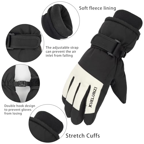 CXQRR Kids Winter Snow Ski Gloves Boys Girls Warm Waterproof Breathable Gloves for Outdoor Sports 5-10Y