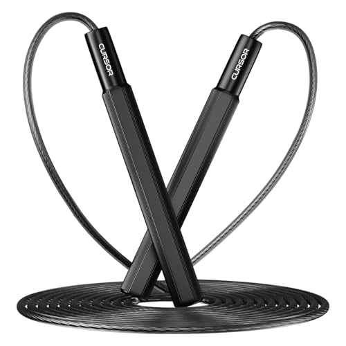 Jump Rope, Tangle-Free Rapid Speed Jumping Rope Cable with Ball Bearings for Women, Men, and Kids, Adjustable Steel Jump R...