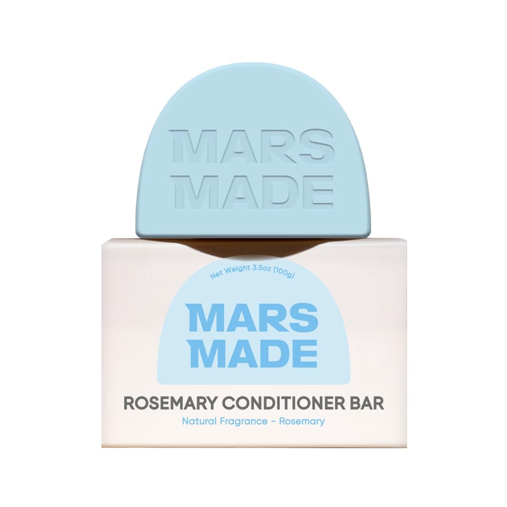 MARS MADE Rosemary Conditioner Bar - Soothing & Stimulating Natural Deep Conditioner for All Hair Types - Hair Growth Moisturizi