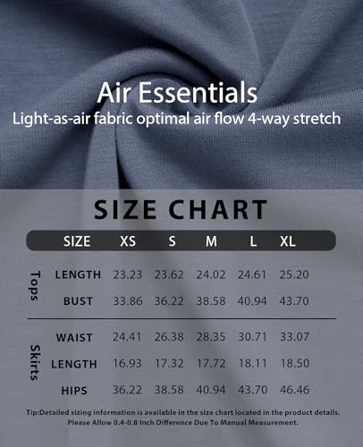 ATHMILE Two Piece Skirt Sets for Women Summer Beach Vacation Outfits Tennis Skirt Crew Neck Top Versatile Lounge Sets