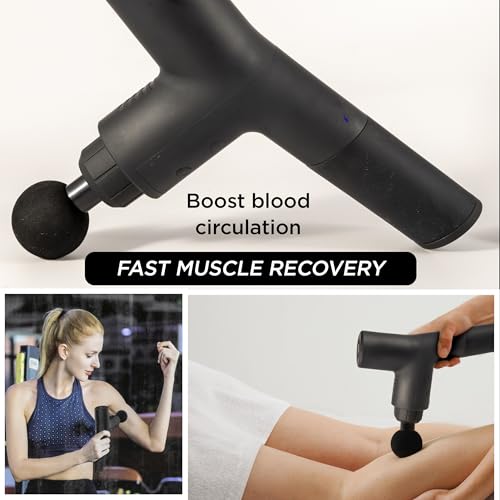 EXELLEON Deep Tissue Muscle Massage Gun | Powerful Handheld Percussion Massager | Back | Neck | Full Body Muscle Recovery...