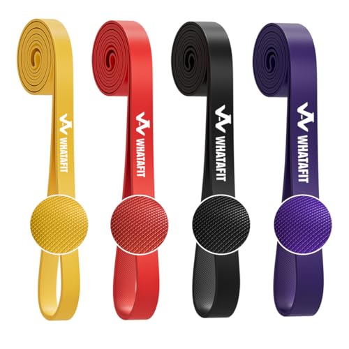 WHATAFIT Resistance Bands,Pull Up Assist Bands Set with Handles, Exercise & Workout Bands with Door Anchor for Men & Women...