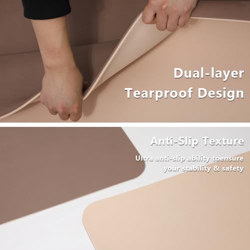 Wide Yoga Mat-80cm Non Slip Extra Thick 1/3'' Fitness Exercise Mat TPE Material High Resiliency Hot Yoga Mats(72“L x 32"W)...