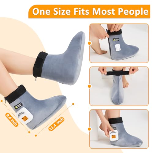 AOKESTE Cordless Foot Heating Pad Massager with Heat,Heating Pad for Feet for Plantae Fasciitis,Electric Foot Warmer for A...