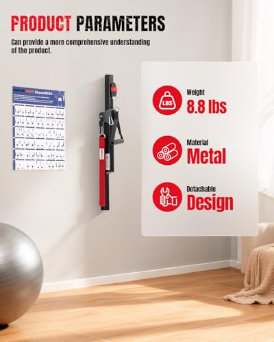MARCHMARS Cable Machine Home Gym, Wall-Mount Exercise & Workout Equipment with Adjustable Resistance, Compact Fitness Equi...