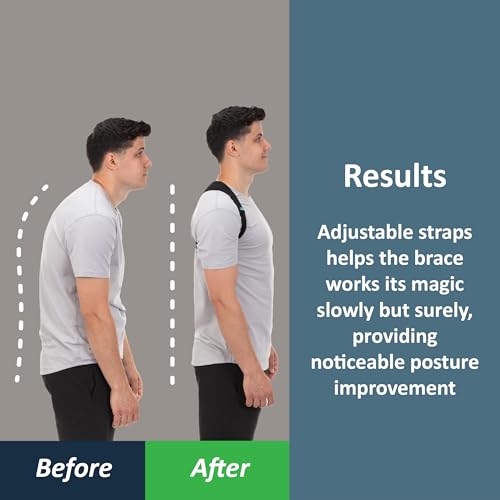ComfyBrace Posture Corrector-Back Brace for Men and Women- Fully Adjustable Straightener for Mid, Upper Spine Support- Nec...