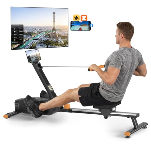 2026update Magnetic Rowing Machines for Home,Rower Machine with 16 Levels,Powerful Silent Magnetic Resistance,350lbs Weigh...