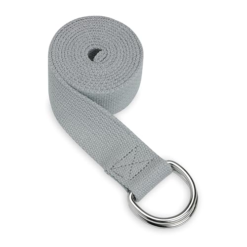 Gaiam Yoga Strap Premium Athletic Stretch Band with Adjustable Metal D-Ring Buckle Loop | Exercise & Fitness Stretching fo...