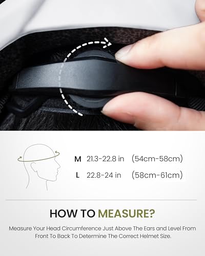 OutdoorMaster Adult Bike Helmet - Bicycle Helmet with Rechargeable Rear LED Light, Detachable Magnetic Goggles, Removable ...