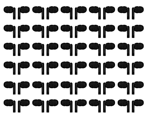QIDAIZUOEN 100 Packs Earbuds Bulk Classroom Headphones Wired in Ear Disposable Student Black Earphones Individually Wrappe...