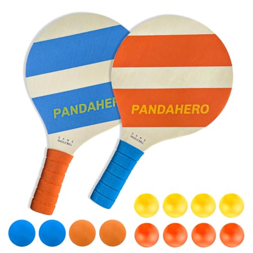 Pandahero Beach Paddle Ball Replacement Set - 12 Colorful High Visibility Waterproof Balls, Suitable for Smash Ball, Pro K...