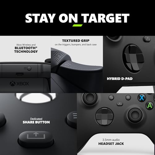 Xbox Wireless Gaming Controller (2025) – Carbon Black – Play on Xbox, Windows, Android, iOS, FireTV Sticks, Smart TVs, VR ...
