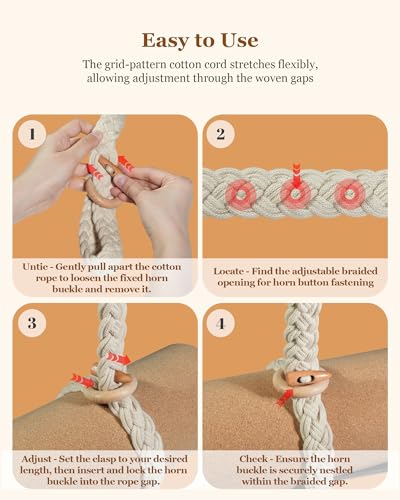 Eptusmey Yoga Mat Straps for Carrying, Handmade Braided Boho Bead Tassel Macrame Strap, Adjustable Thick Yoga Mat Carrier/...