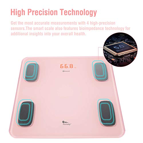 himaly Body Fat Scale Smart BMI Scale Digital Bathroom Wireless Weight Scale, Body Composition Analyzer with Smartphone Ap...