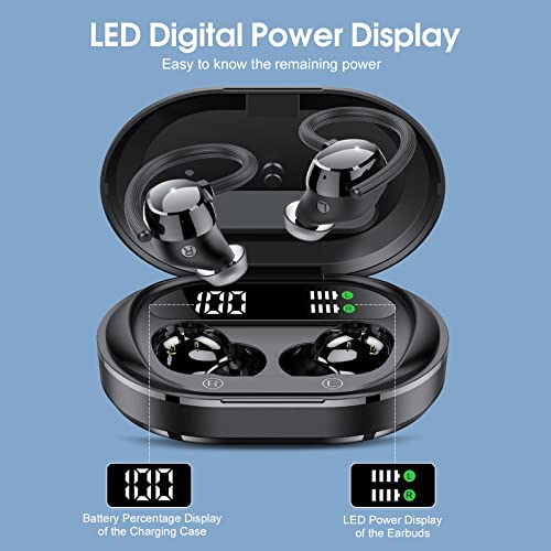 Wireless Earbuds, 2023 New Ultralight Sport Bluetooth 5.3 Headphones In Ear with LED Display, Built-in Mic Earphones, IPX7...