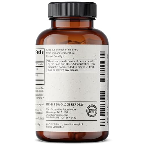 Futurebiotics Ashwagandha Extra Strength Stress & Mood Support with BioPerine - Non GMO Formula, 120 Vegetarian Capsules
