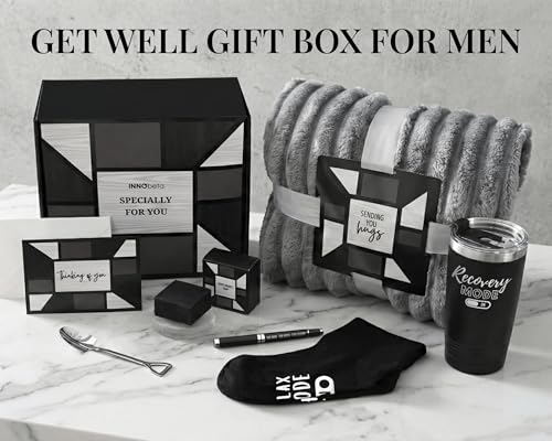 InnoBeta Get Well Gifts for Men After Surgery, Get Well Soon Gift Baskets For Men, Cancer Care Package for Chemo Patients