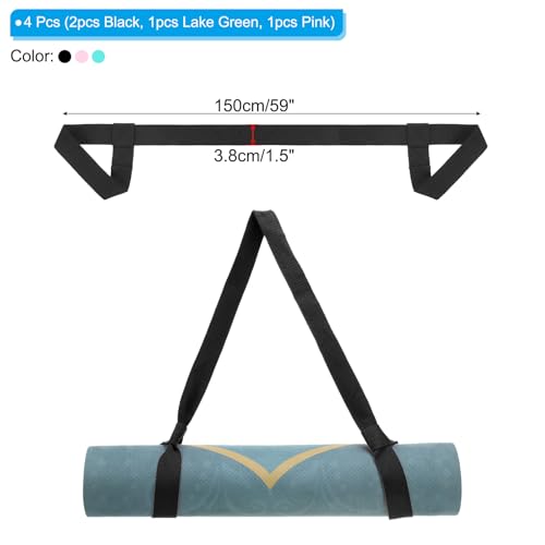 PATIKIL Yoga Mat Strap, Adjustable Yoga Mat Carrier Straps Sling Cotton Anti Slip Mat Holder Stretching Band for Exercise