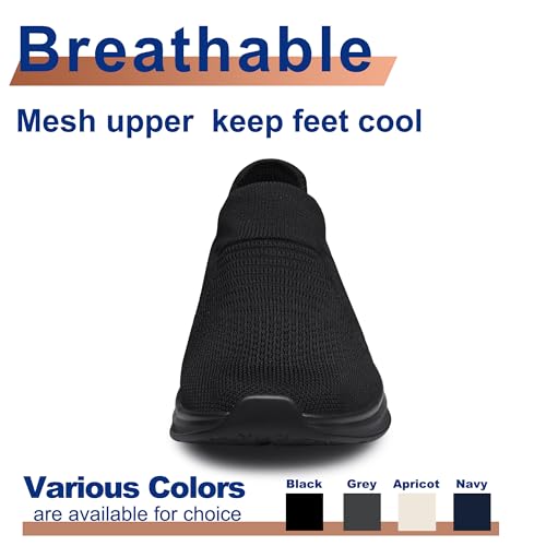Mens Walking Shoes Slip on Lightweight Running Shoes Workout Athletic Tennis Shoes Gym Sneakers