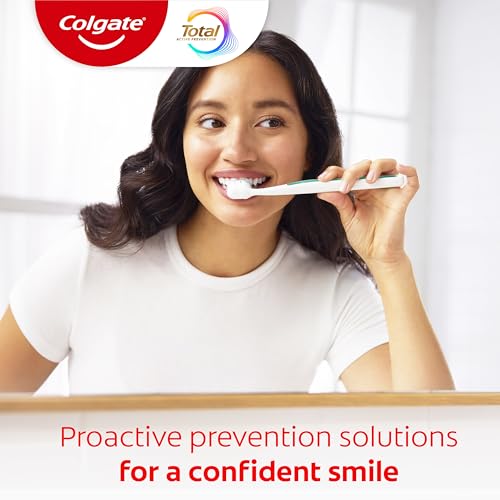 Colgate Total Active Prevention Whitening Gel Toothpaste with Fluoride, Bulk with Clinically Proven Formula That Fights Pl...