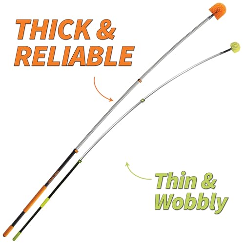 4-12 ft Long Telescopic Extension Pole // Multi-Purpose Extendable Pole with Universal Twist-on Metal Tip // Lightweight a...