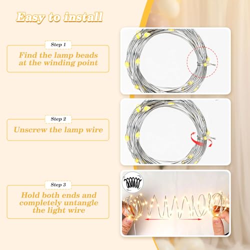 Ledido 2 Pack 10×10ft White Tulle Backdrop Curtains with Lights String - 600LED Fairy Lights Sheer Curtain Backdrop for We...