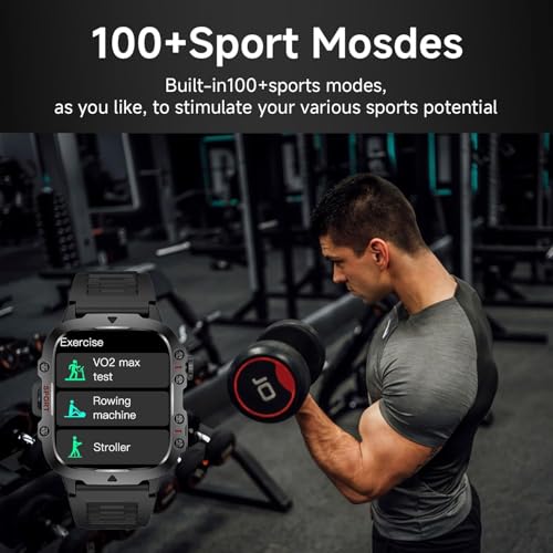 CEMASGE Blood Pressure Watch for Men, IP68 Waterproof Blood Pressure Watch, 1.96" High-Resolution Touch Screen Smart Fitne...