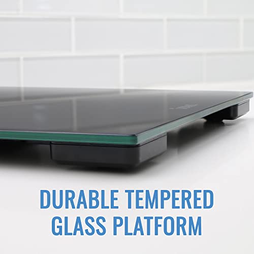 DMI Digital Talking Bathroom Scale, Sleek Tempered Glass, Clinically Accurate Measurements, Large LCD Screen, 440 lb. Weig...