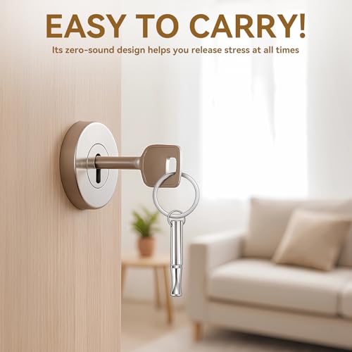 ENFANTRY Mindfulness Breathing keychain Stress Relief Pendant Stainless Steel Anxiety Breathe keychain for Women Men