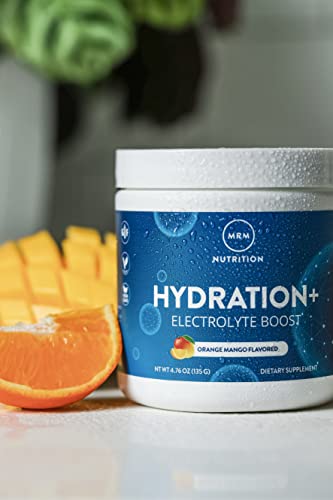 MRM Nutrition Hydration + | Orange Mango Flavored | Electrolyte Boost | Cellular Hydration | Vitamins + Electrolytes | Veg...